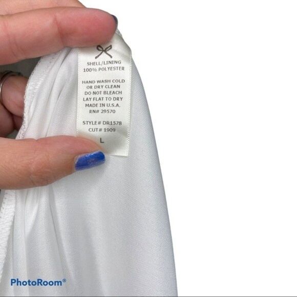 Everly Purple and White Chevron Tunic Dress Size Large - Picture 4 of 5